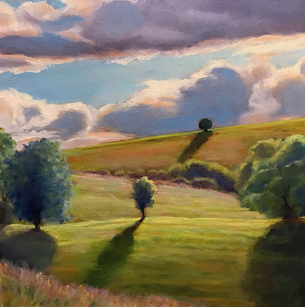 Hill, Tree, Cloud